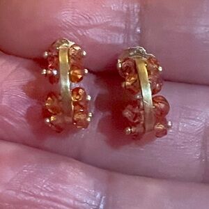 Natural tourmaline 14k earrings.